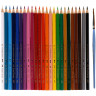 Карандаши акварельные 24цв., шестигранные Faber-Castell + кисть [114425] 2