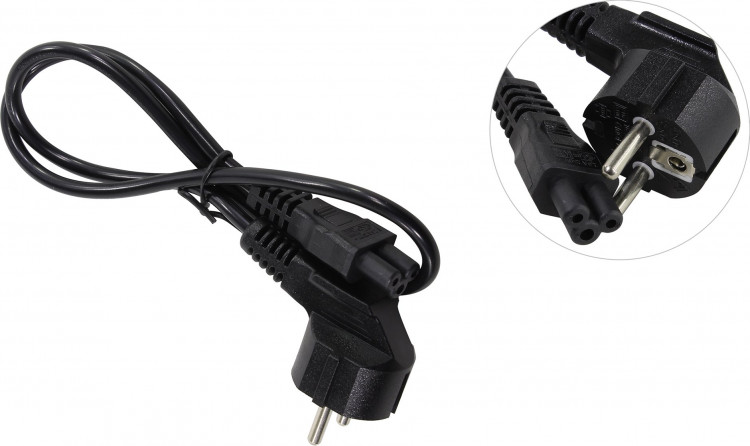 Кабель питания IEC-320-C5 "Клевер" (0.75м, 220В, 3x0.75мм², медь, VDE)  Exegate PC5-7.5P [EP280678RUS]