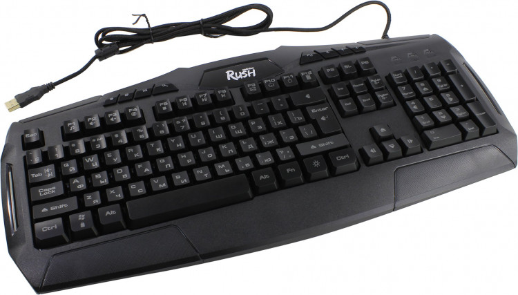 Клавиатура проводная Smartbuy RUSH 311 "SAVAGE" (USB, 104Кл + 8кл М/мед, RGB-подсветка) [SBK-311G-K]