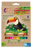 Карандаши пластиковые 18цв., заточен. Луч "ZOO" [29С 1741-08]