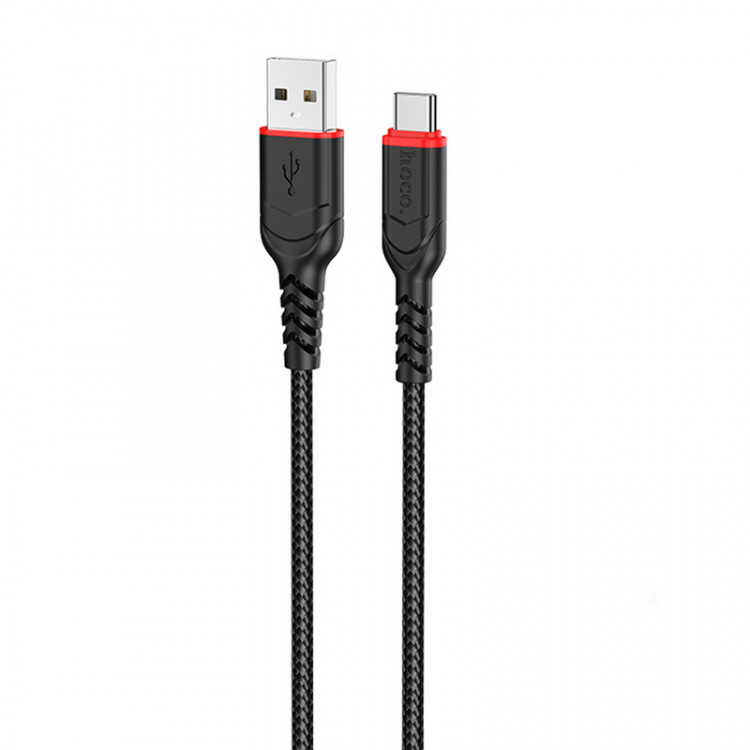 Кабель USB-A 2.0 --> USB Type-C (2.0м, 3.0A)  hoco X59 Black
