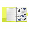Тетрадь на кольцах А5 120л. пластик LOREX NEON YELLOW на кнопке, с наклейками [LXNBBS-NNY] 2
