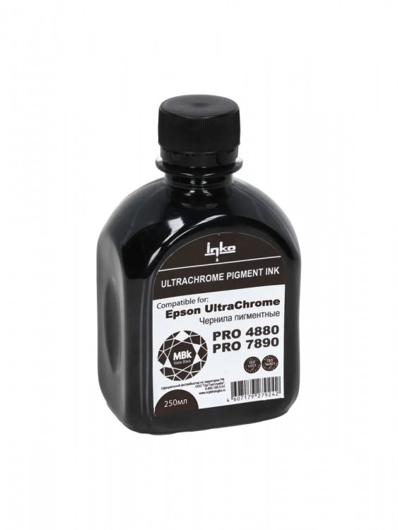 Чернила для Epson 4880, 4900, 7700, 7890, 7900, 9900  (250мл, Matt Black)  INKO Ultrachrome Pigment