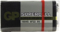 Батарейка [ 6F22 / Крона ] (9V, солевая)  GP "Supercell" [GP1604S]