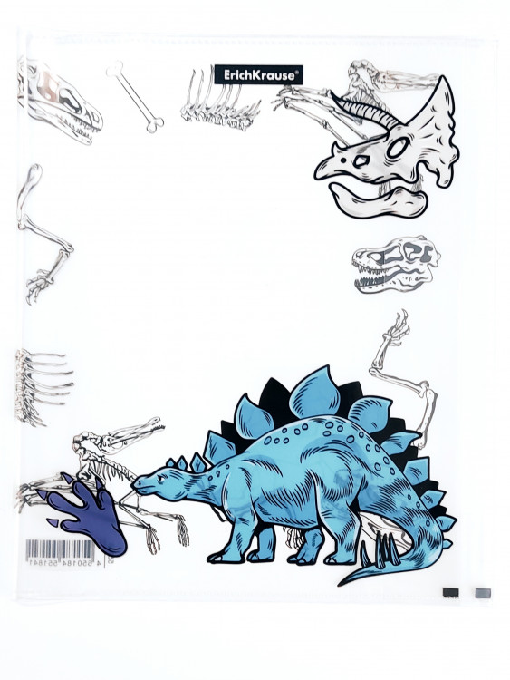 Обложка 212x347мм  80мкм для тетрадей и дневников ErichKrause "Dino Planet. Синий" [55184/Синий]