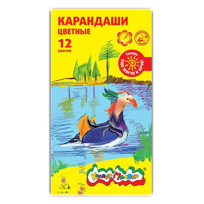 Карандаши 12цв., шестигранные Каляка-Маляка металлический пенал [ККМ12П]