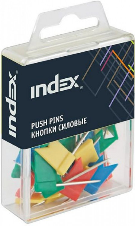 Кнопки силовые ( 40 шт., 20мм) Index "Флажки" цветные [IFP3020]