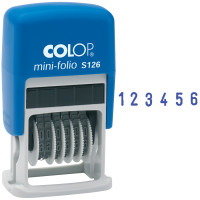Нумератор мини, автомат, 3.8мм 6 разрядов, пластиковый  COLOP [S126/BL]