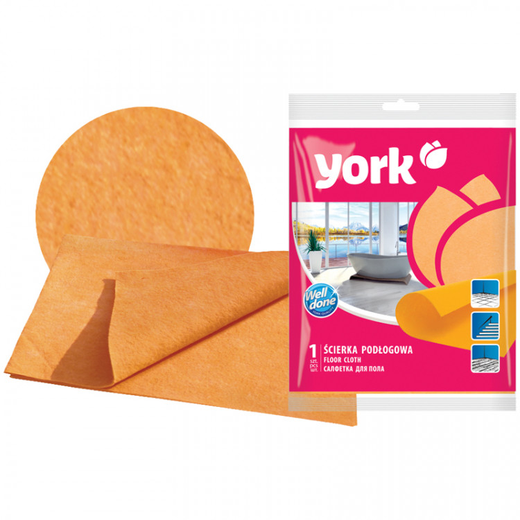 Тряпка для мытья пола, вискоза 50x 60см 110г/м2 York [022010]