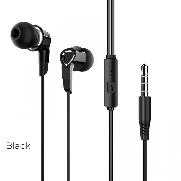 Наушники с микрофоном BOROFONE BM47 Black (шнур 1.2м)