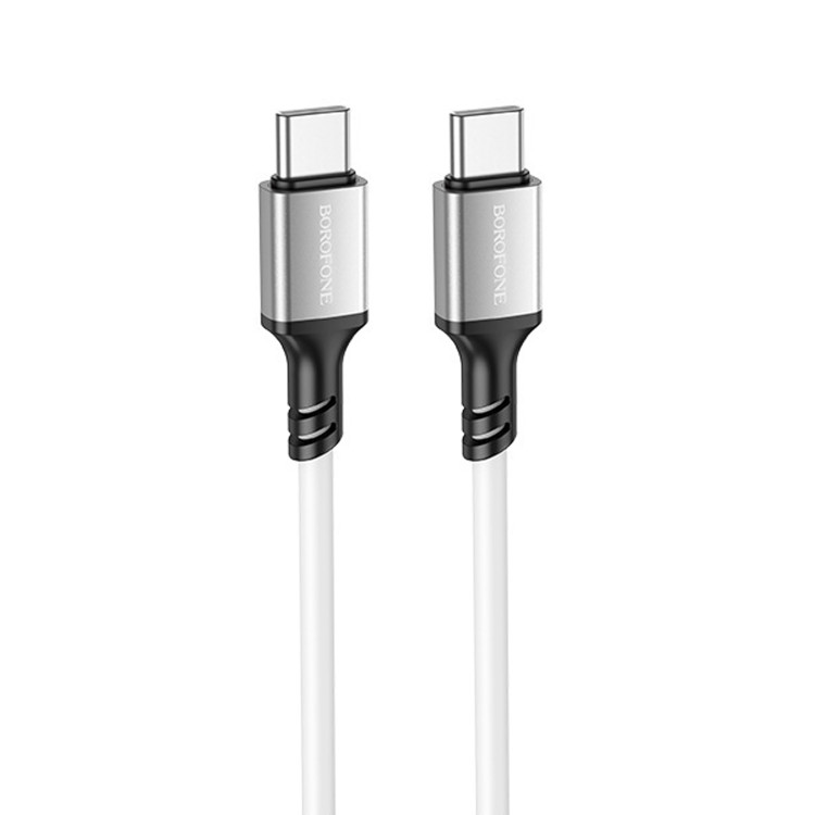 Кабель USB-C Type-C --> Type-C (1.0м, 3.0A, PD 60W)  BOROFONE BX83 White