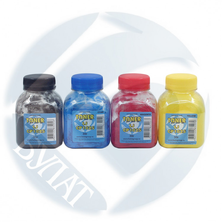 Тонер для hp Color LJ CP1025, Canon LBP-7010 химический (Yellow, 30г)  Булат