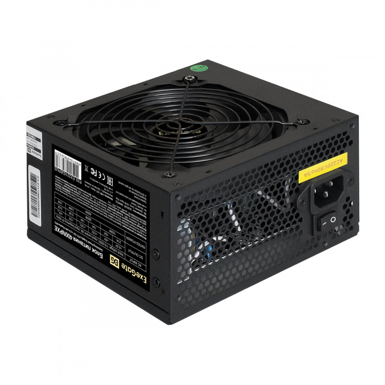 Блок питания ATX 400W Exegate 400NPXE (+PFC) (24+2x4+6/8пин) [EX221636RUS-S]