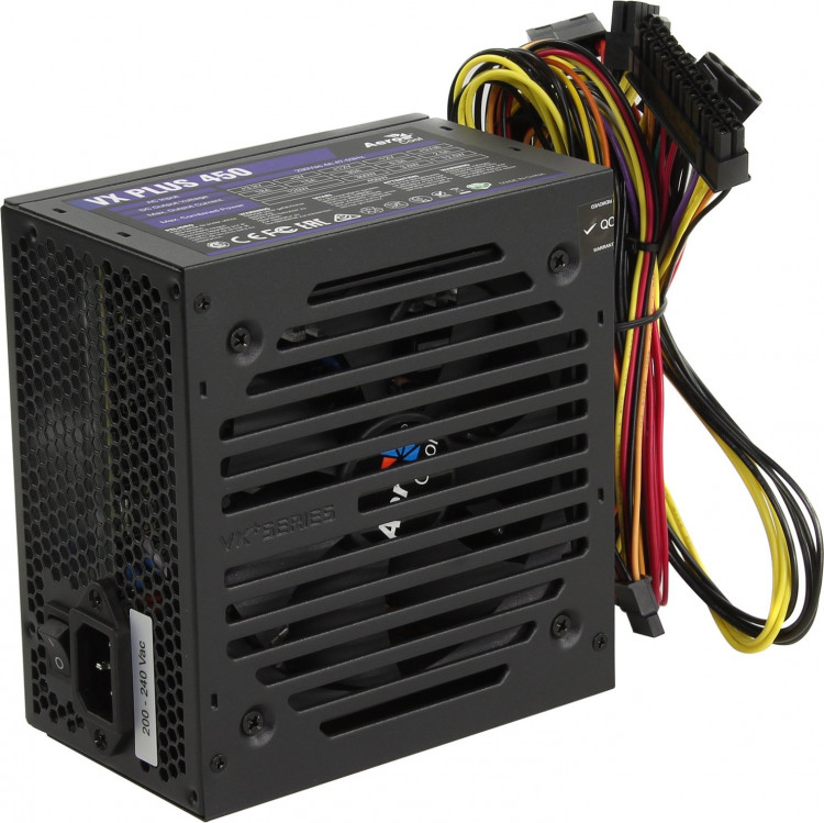 Блок питания ATX 450W Aerocool VX-450 PLUS (24+2x4+6/8пин)