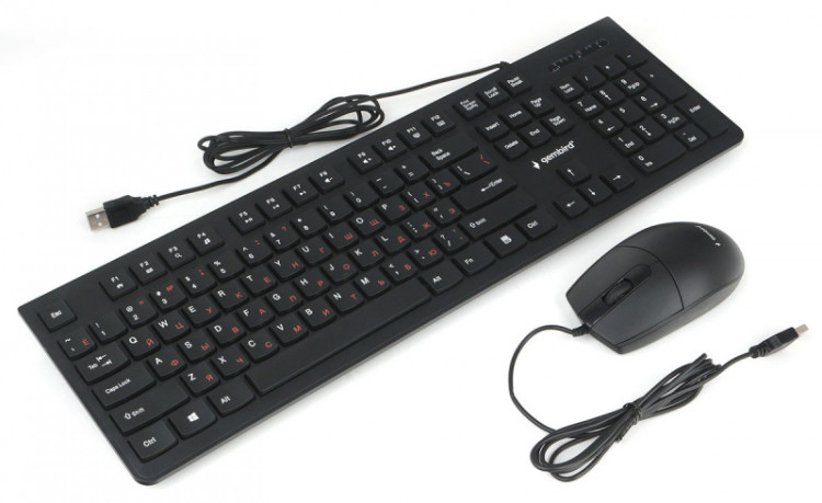 Набор проводной Gembird KBS-9050 Black (клавиатура USB + Мышь 3кн+Roll USB)
