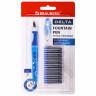Ручка перьевая Brauberg DELTA синяя + 10 сменных картриджей 143954 1 Ручка перьевая Brauberg DELTA синяя + 10 сменных картриджей 143954 1