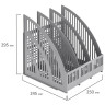 Лоток вертикальный сборный 3 отд., сетчатый, 250мм Brauberg Energy серый [237018] 4