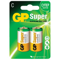 Батарейки [ C / LR14 ] (1.5V, щелочные, 2шт) GP "Super Alkaline" [GP14A]