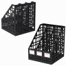 Лоток вертикальный сборный 295x250x240мм Brauberg Maxi plus 3 отд., сетчатый, черный [237013] 1