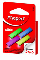 Скобы для степлера № 26/6 (800шт.) цветные  Maped [324806]
