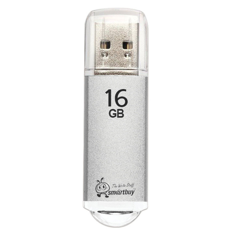 Накопитель Flash Drive USB 2.0  16Gb SmartBuy V-Cut Silver [SB16GBVC-S]
