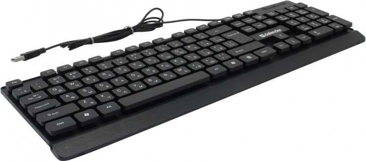 Клавиатура проводная Defender Element HB-190 Black (USB, 104Кл) [45191]