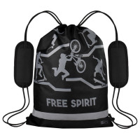 Мешок для обуви 1 отд. 36х48см  Феникс+ "Free spirit" светоотраж. [58440]