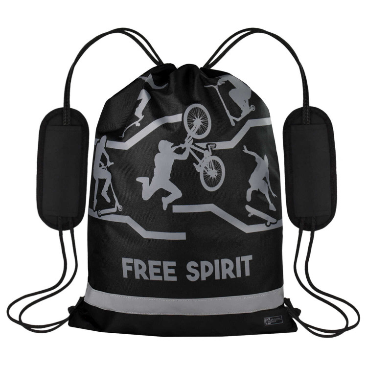 Мешок для обуви 1 отд. 36х48см  Феникс+ "Free spirit" светоотраж. [58440]