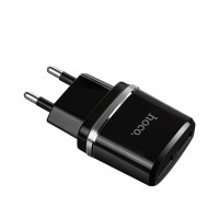 СЗУ (Вх. AC 100-240V, 2xUSB-A, 2.4A)  hoco C12 Black