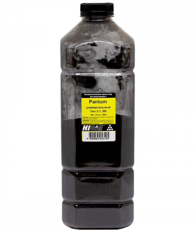 Тонер для заправки к-жей Pantum универсальный (500г) Hi-Black Тип 3.1