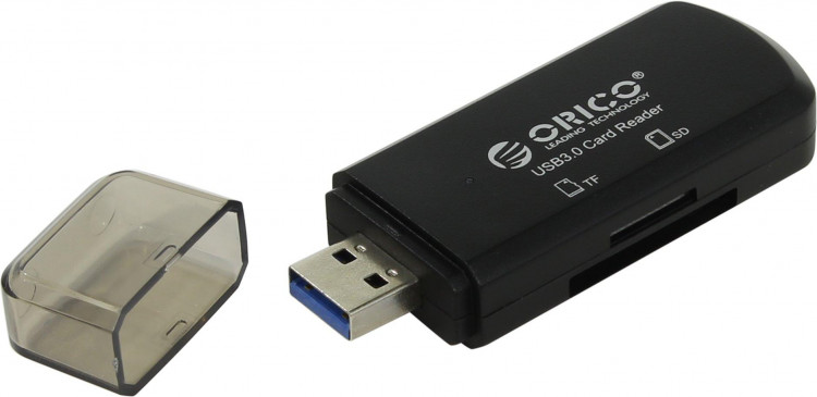 Картридер для карт microSDXC, SDXC USB3.0  Orico [CTU33-BK]