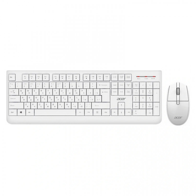 Набор беспроводной Acer OCC401 White (USB FM, Кл-ра + Мышь 6кн+Roll)