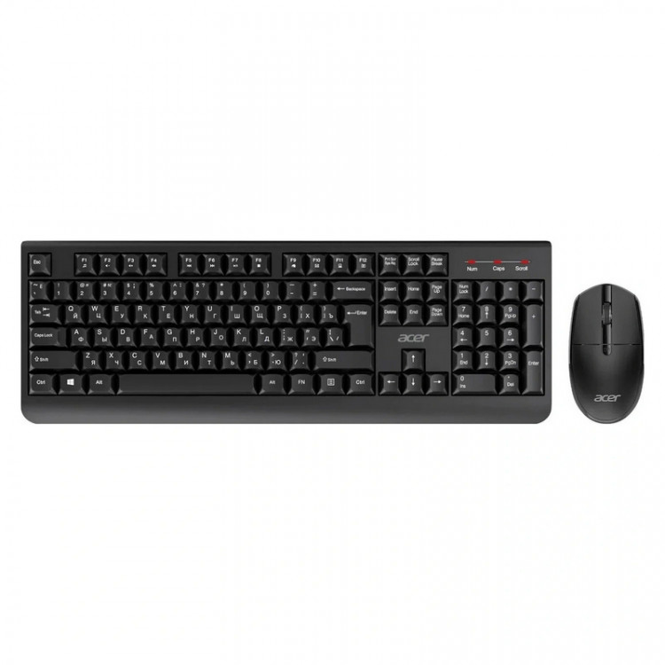 Набор беспроводной Acer OCC401 Black (USB FM, Кл-ра + Мышь 6кн+Roll)