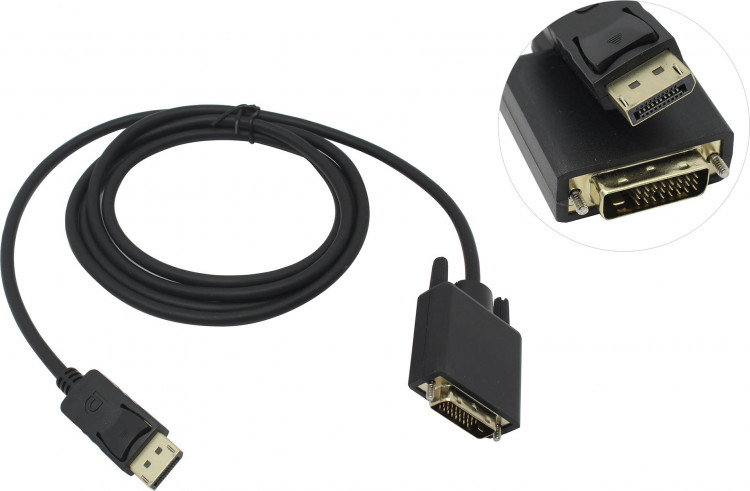 Кабель DisplayPort (20M) --> DVI (25M) 1.8м  Exegate [EX-CC-DPM-DVIM-1.8]
