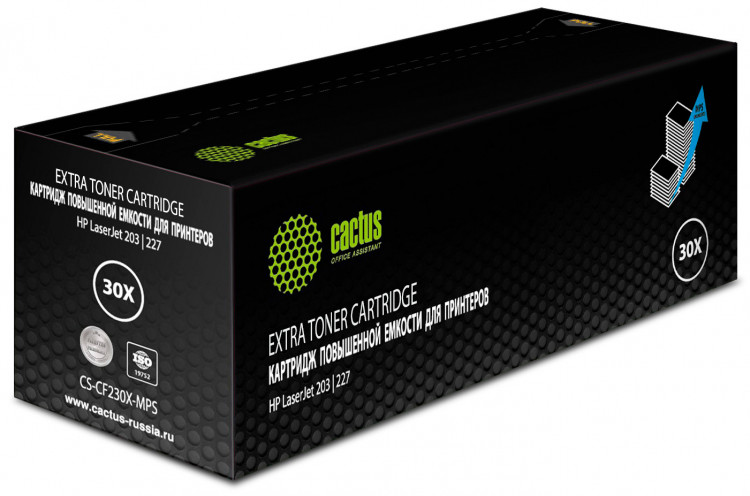Тонер-картридж [CF230XL] Cactus для hp M203, M227 (5K)