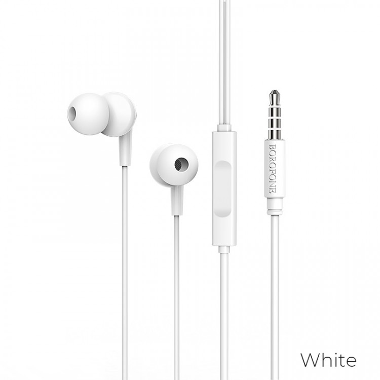 Наушники с микрофоном BOROFONE BM49 White (шнур 1.2м)