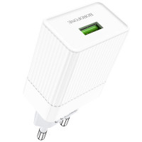 СЗУ QC3.0 (Вх. AC 100-240V, PD 18W, 1xUSB-A)  Borofone BA47A White