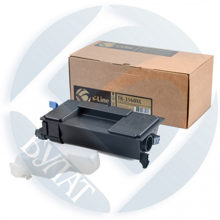 Тонер-картридж [TK-3160 XL] Булат s-Line для Kyocera P3045, P3050, P3055, P3060 (20K, чип, бункер)