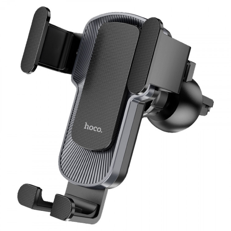 Держатель для смартфона, автомобильный, на воздуховод  hoco CA103 Black+Silver