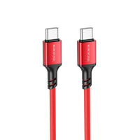 Кабель USB-C Type-C --> Type-C (1.0м, 3.0A, PD 60W)  BOROFONE BX83 Red