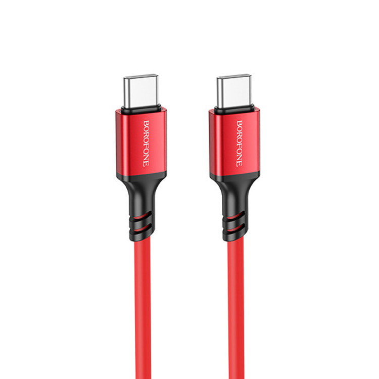 Кабель USB-C Type-C --> Type-C (1.0м, 3.0A, PD 60W)  BOROFONE BX83 Red