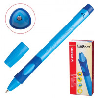 Ручка шариковая синяя 0.8м грип Stabilo "LeftRight" для левшей, голубой корпус [6318/1-10-41]