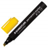 Маркер перманентный скошенный 2-5мм STAEDTLER Lumocolor желтый [350-1] 1