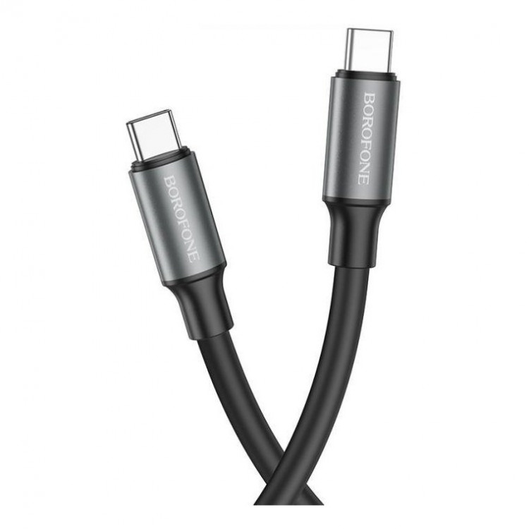 Кабель USB-C Type-C --> Type-C (1.0м, 3.0A, PD 60W)  BOROFONE BX82 Black