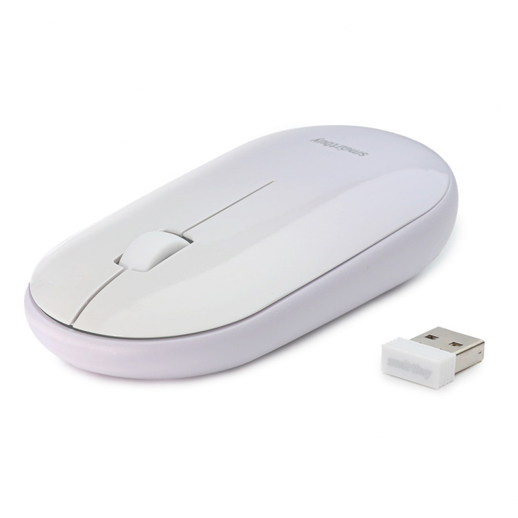 Мышь беспроводная SmartBuy 266AG (USB, 3кн+Roll, оптическая, бесшумная) [SBM-266AG-W]