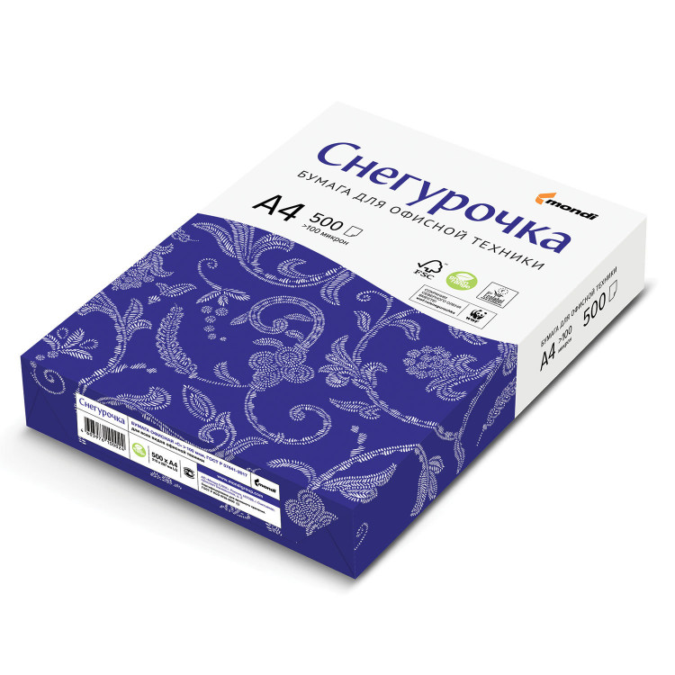 Бумага офисная A4 Снегурочка (80г/м², 500л, 146% CIE)