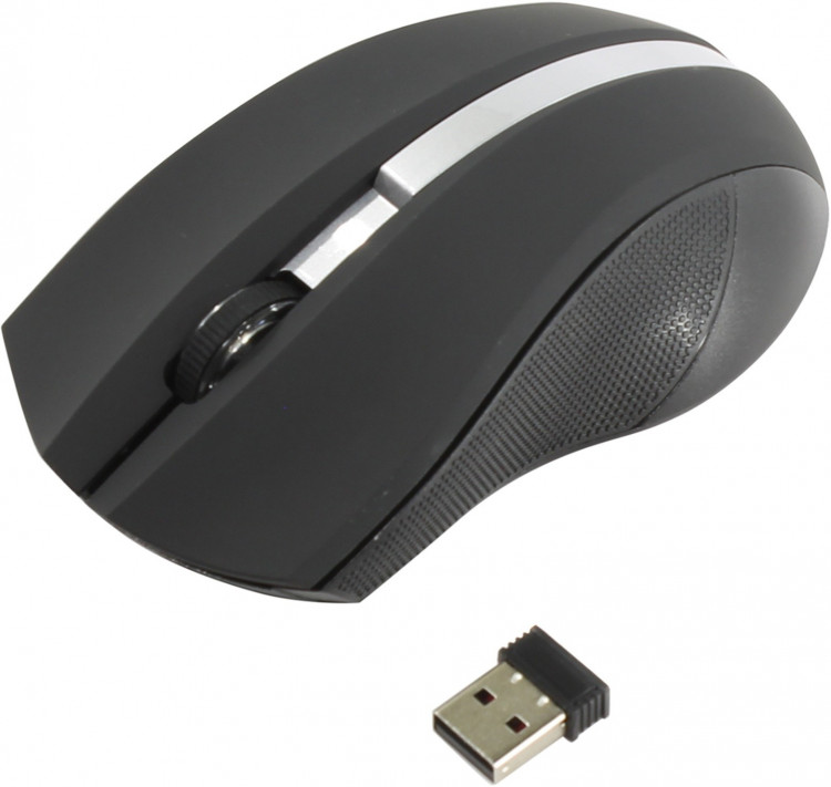 Мышь беспроводная Oklick 615MW Black-Silver (USB, 3кн+Roll) [412860]