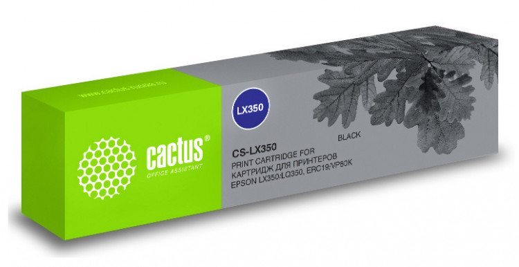 Картридж ленточный [C13S015637BA] Cactus для Epson LX350, LQ350, ERC19, VP80K