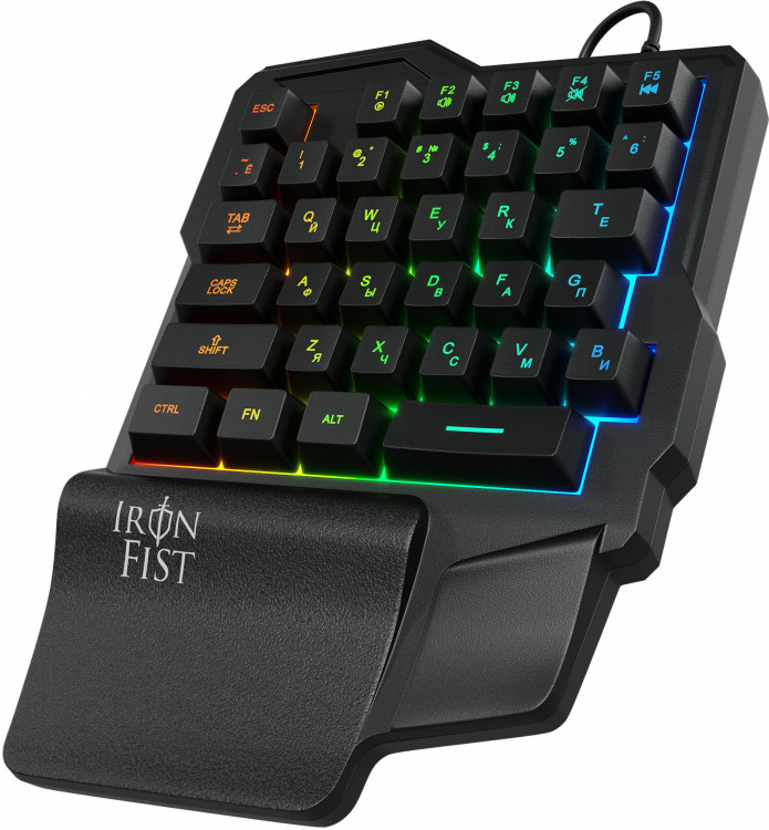 Игровой блок проводной Oklick 701G IRON FIST Black (USB, 35Кл, RGB-подсветка) [1196590]