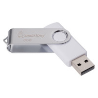 Накопитель Flash Drive USB 2.0  8Gb SmartBuy Twist White [SB008GB2TWW]
